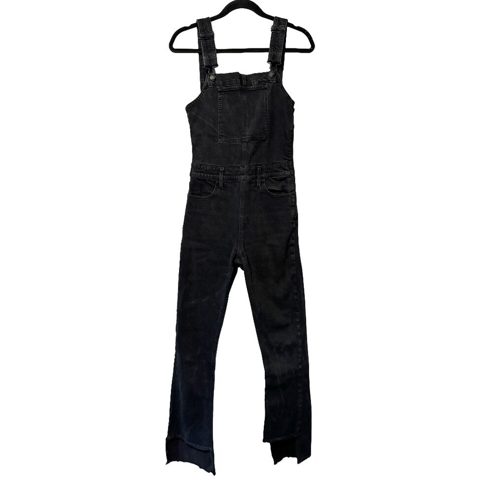 lucky brand black denim overalls